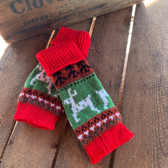 ✨REINDEER HAND ARM WARMER FINGERLESS GLOVES✨ - Picture 2 of 7